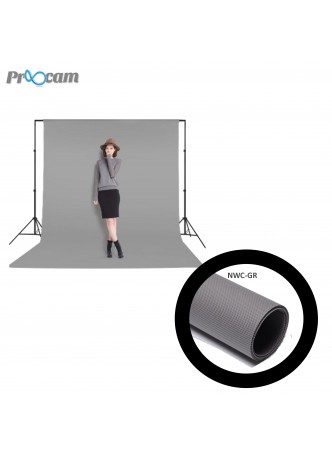 Proocam NWC-GR Non woven cloth Professioanl Backdrop background for Photographer -Grey (3X6meter) 