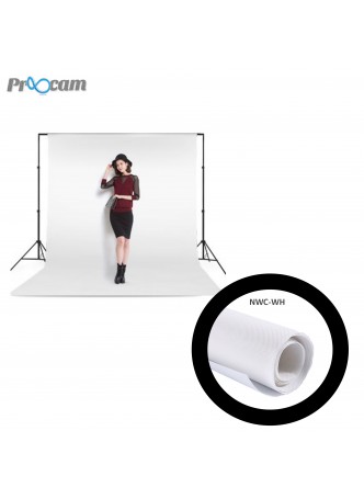 Proocam NWC-WH Non woven cloth Professioanl Backdrop background for Photographer -White (3X6meter) 