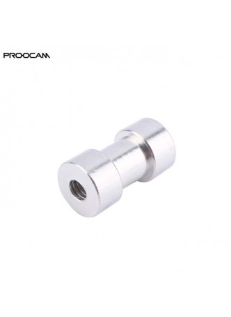 Proocam CV-38 1/4" 3/8" Metal Threaded Screw Converter Adapte for Tripod Light Stand