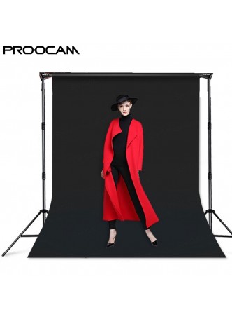 Proocam MM-340-BK 3 X 3 meter Non woven cloth background for photographer - Black