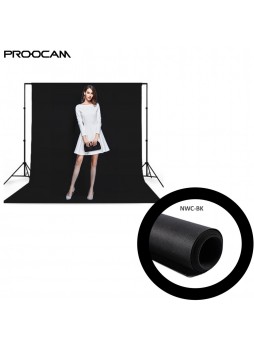 Proocam NWC-330-GR 3 X 3 meter Non woven cloth background for photographer - Black