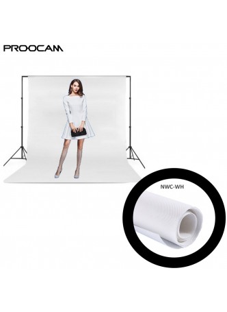 Proocam NWC-330-GR 3 X 3 meter Non woven cloth background for photographer - White