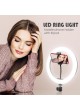 Proocam LD266-L 10 inch ring light with remote control kit set package with Cell Phone Holder Stand Camera Studio Light For Live Makeup Video photography