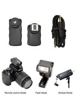 JJC JF-G1P 2.4GHz Wireless Flash Trigger with Shutter Strobris Flash Cable  for Nikon Canon DSLR Camera 