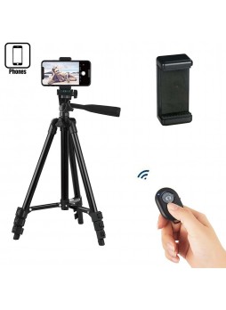 Proocam 3120 camera phone tripod portable Travel hand carry with Bluetooth and Mobile holder for Smartphone