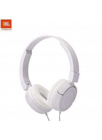 JBL T450 Pure Bass Sound with 1-Button Remote and Microphone On-Ear Headphones (White)