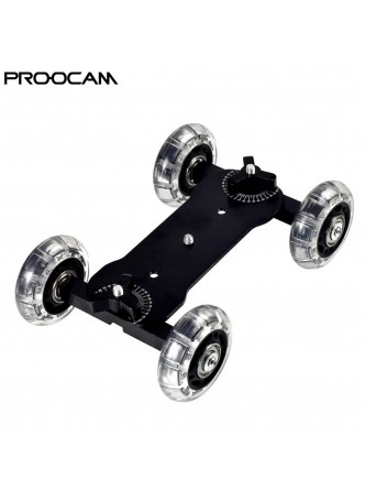 Proocam MVD-01 Medium Dolly video Skater with Wheel Rolling Black For DSLR Camera Camcorder