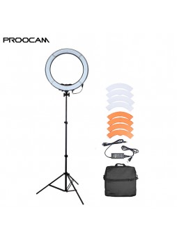 PROOCAM RL-18 240PCS beads LED ring light with Lightstand 190 for video make up photo