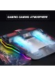 PROOCAM WLS-Q16 RGB colour led light Laptop game cooling pad dual turbocharger radiator stand with excellent mute effect for Laptop 14″ 15″ 16″ 17″ Inch