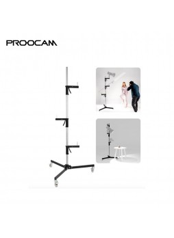 PROOCAM Z-Stand 2METER Heavy Duty Stainless Steel Light studio stand with roller