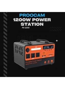 PROOCAM PS-1200 1200WATT Outdoor power station with plug and usb